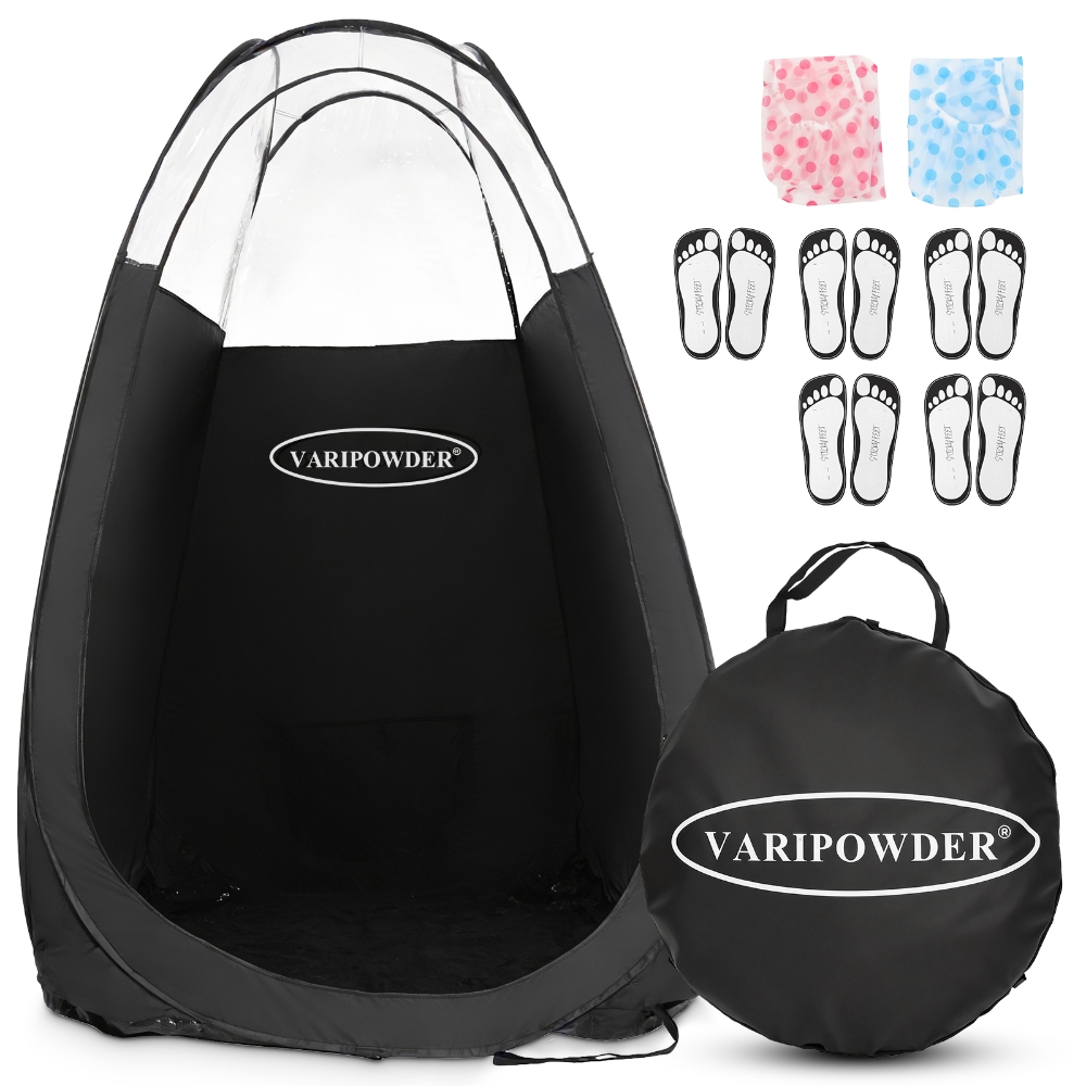 Emergency Mylar Tent - Black Spray Tanning Tent Portable Outdoor