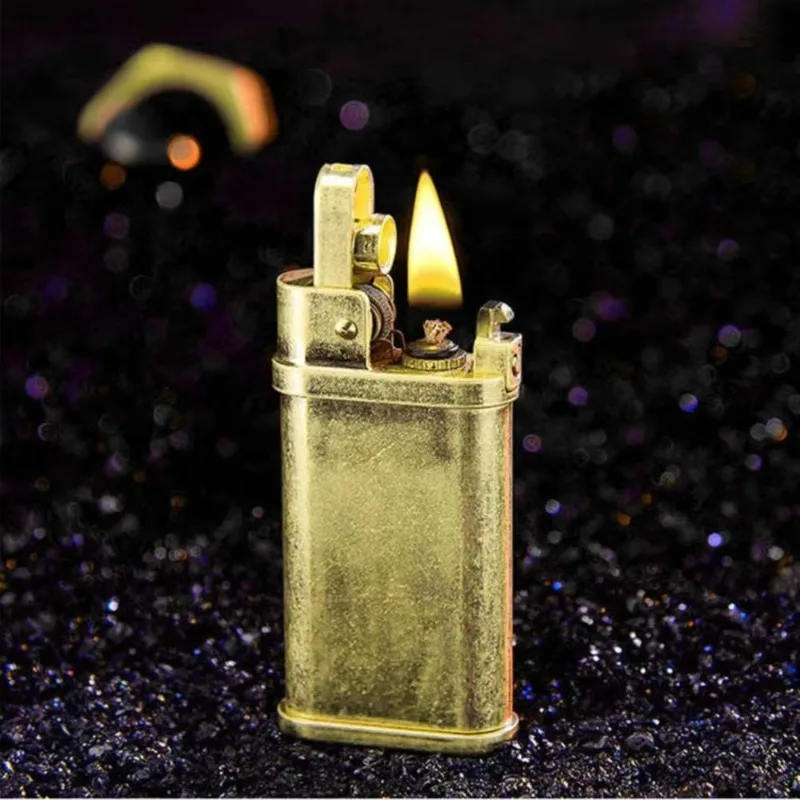 Fire Starting Kit - Unusual Brass Onekey Ignition Kerosine Lighter