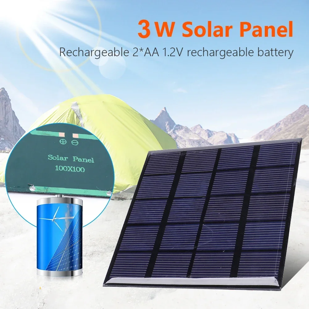 Solar Emergency Charger - Solar Panel 3W 5V Solar Board