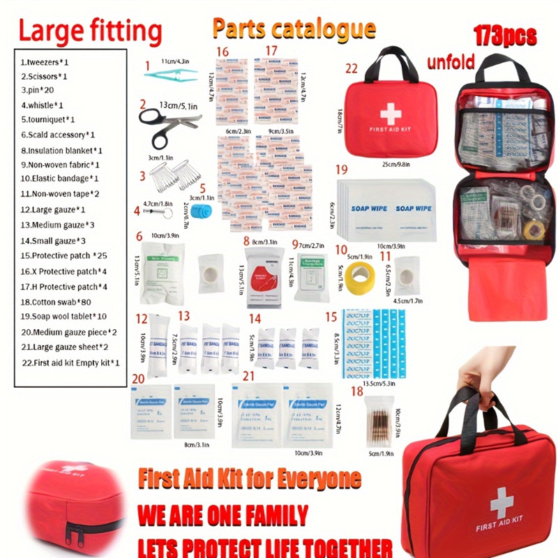 173Pcs First Aid Kit Full Set  - огляд і ціна Bivy Bag Emergency