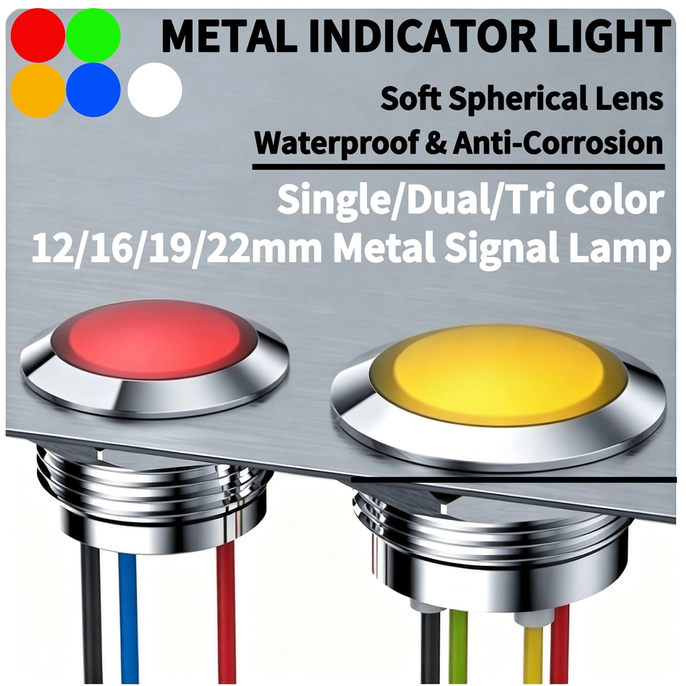 12mm 16mm 19mm 22mm Metal LED  - огляд і ціна Signal Panel Orange
