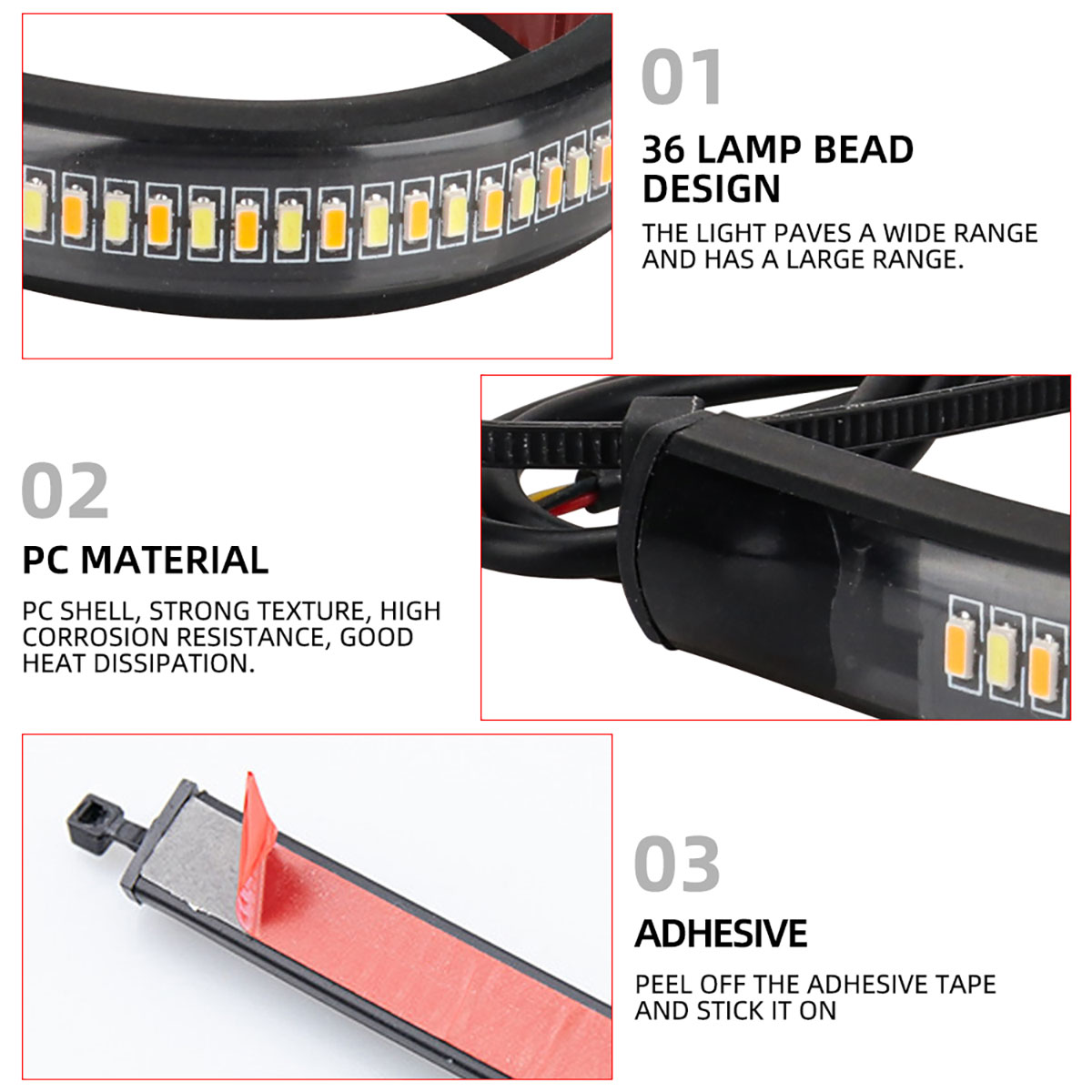 2 Pcs 12V LED Motorcycle Turn  - огляд і ціна Sos Light Strobe