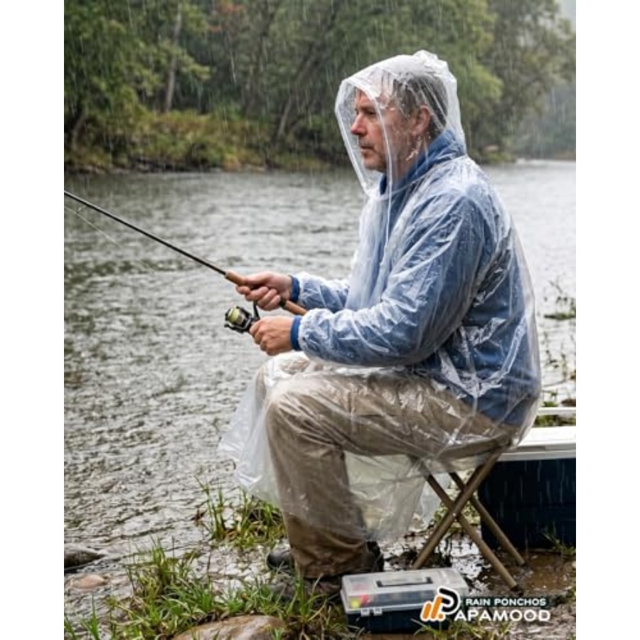Disposable Rain Ponchos, 6PK/9 - огляд і ціна Emergency Poncho Rain