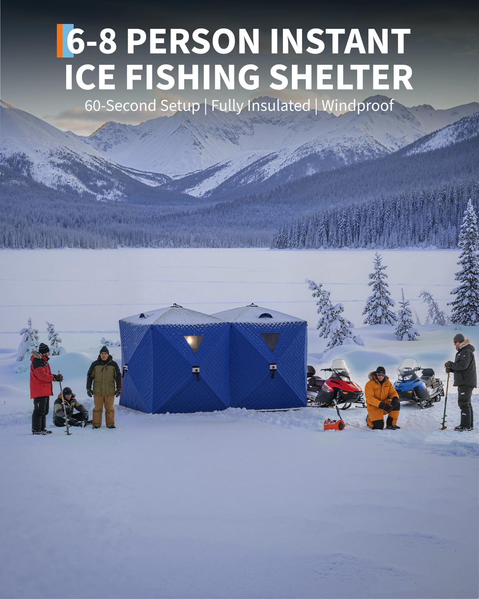 Pop-Up Ice Fishing Tent Hub-St - огляд і ціна Emergency Mylar Tent