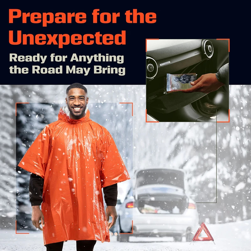 Aluminum Coated Hooded Emergen - огляд і ціна Emergency Poncho Rain