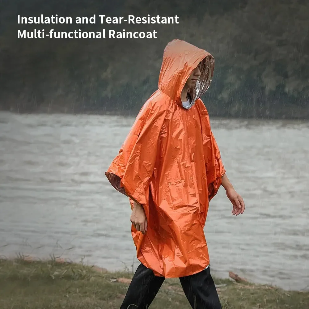 Aluminum Coated Hooded Emergen - огляд і ціна Emergency Poncho Rain