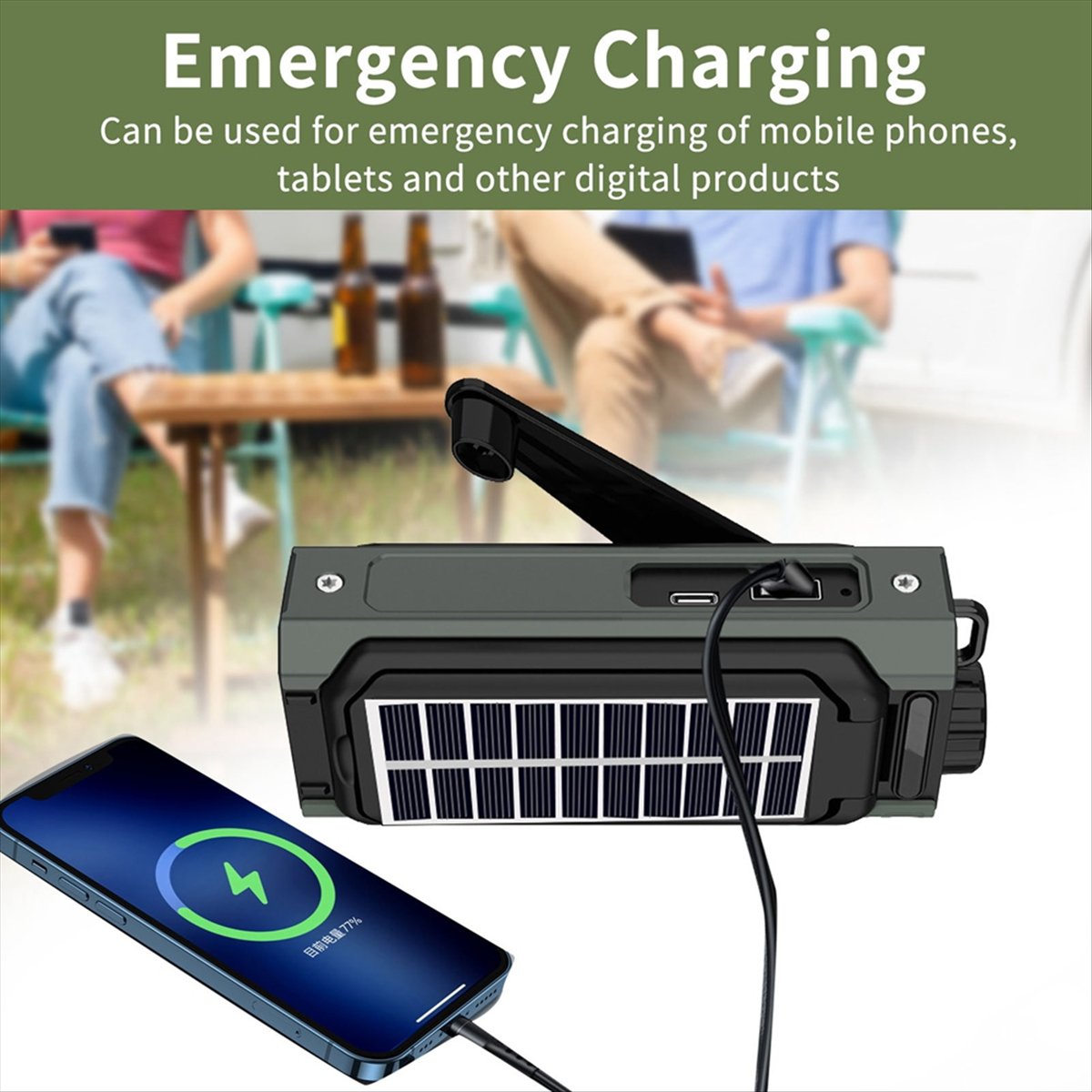 A26Z Portable Solar Radio, Eme - огляд і ціна Solar Emergency Charger