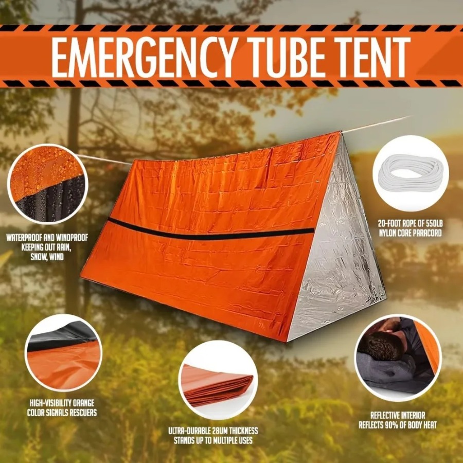 1PC Anti-rain Emergency Sleepi - огляд і ціна Emergency Mylar Tent