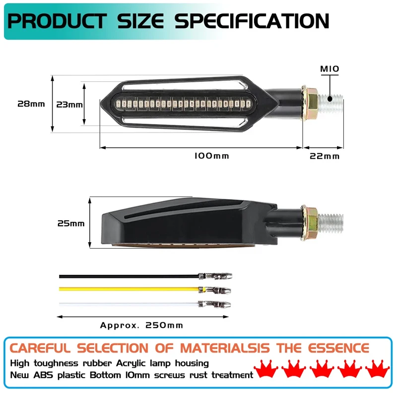 Motorcycle LED Turn Signals Li - огляд і ціна Sos Light Strobe