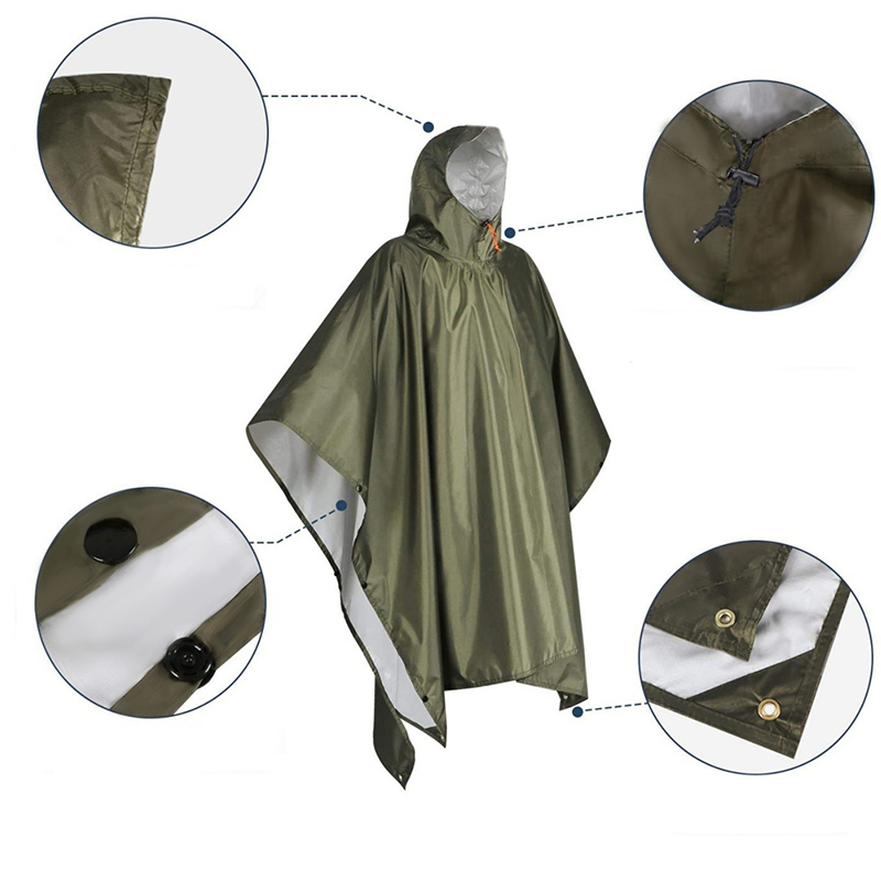 Heavy Duty Rain Poncho For Bac - огляд і ціна Emergency Poncho Rain