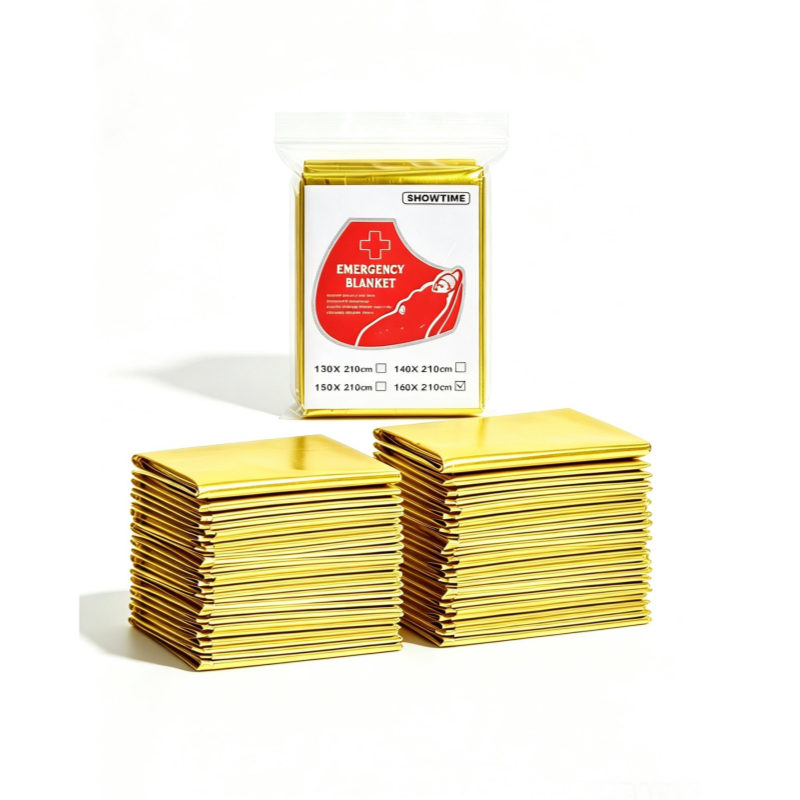 12PCS Large 160×210cm Gold Foi - огляд і ціна Survival Blanket Reflective
