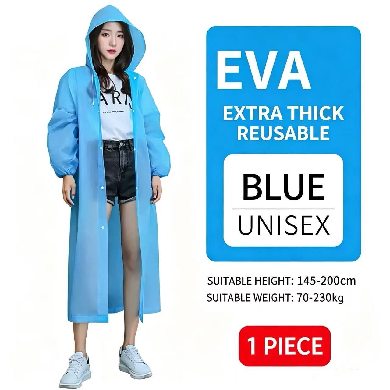 10Pcs Disposable Thick PE Rain - огляд і ціна Emergency Poncho Rain